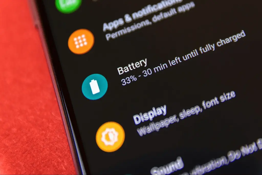 What is nits in display: smartphone screen showing battery and brightness settings<br /> <br>